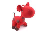 Giraffe Doll Toy Foam Particles Stuffed Soft Cushion Pillow Red