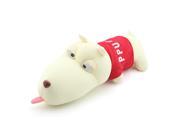 Lies Prone Dog Foam Particles Stuffed Soft Pillow Dolls Toy Red