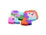Kids Lion Wooden Puzzle Educational Cognitive Intelligence 26 English Alphanumeric Puzzle Building Blocks Toys