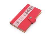 PU Business Card Credit Card Multi Card Book Holder for 240 Cards Red