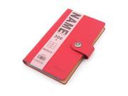 PU Business Card Credit Card Multi Card Book Holder for 300 Cards Red