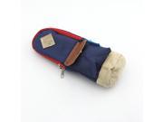 Canvas Mini Schoolbag Pencil Bag Case Holder Pouch Dark blue