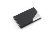 Elegant Wallet Business Name Cards Multi Cards Holder Case With PU Leather and Stainless Steel Black