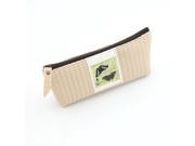 Pencil Holder Case Bag Multifunctional Pouch Beige