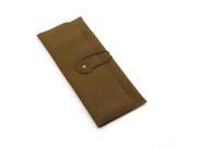 Suede Leather Pen Pencil Case Holder Pouch Wallet Multifunctional Bag Brown