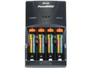 Power2000 XP350 4 AAA NiMH Rechargeable Batteries 110 220V Rapid Charger