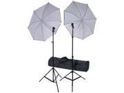 RPS Studio Deluxe Wireless Speedlite Studio Kit 2 Umbrellas 2 Stands 1 4 Channel Wireless Transmitter 2 Receivers Case