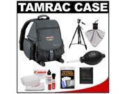Tamrac 5242 Adventure 2 Photo Digital SLR Camera Backpack Case Black with Deluxe Photo Video Tripod Canon Cleaning Kit
