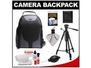 Bower SCB1350 Photo Pack Backpack Case Black with Deluxe Photo Video Tripod Canon Cleaning Kit