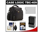 Case Logic TBC 409 Digital SLR Camera Shoulder Case Black with LP E8 Battery Charger Accessory Kit for Rebel T3i T4i T5i