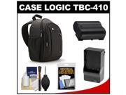 Case Logic TBC 410 Digital SLR Camera Sling Case Black with EN EL15 Battery Charger Accessory Kit for D7000 D7100 D600 D800