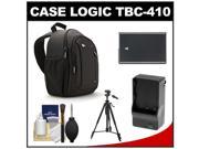 Case Logic TBC 410 Digital SLR Camera Sling Case Black with EN EL14 Battery Charger Tripod Kit for Nikon D3100 D3200 D5100 D5200
