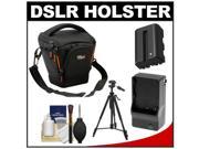 Vidpro TL 25 Top Load DSLR Camera Holster Case Small with NP FM500H Battery Charger Tripod Cleaning Kit
