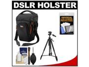 Vidpro TL 35 Top Load DSLR Camera Holster Case Large with Tripod Accessory Kit