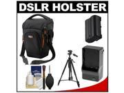 Vidpro TL 35 Top Load DSLR Camera Holster Case Large with EN EL15 Battery Charger Tripod Cleaning Kit
