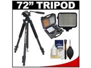 Davis Sanford 72 Magnum XG13 Professional Photo Video Tripod with Case LED Light Kit Cleaning Kit