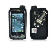 Turtleback Sonim XP7 Nylon Fitted Black Phone Case with Rotating Metal Belt Clip