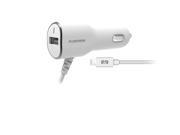 60731PG Lightning Corded Car Charger 3.4A White