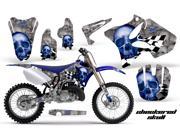 2002 2013 Yamaha YZ 125^^02 13 YZ 250 AMRRACING MX Graphics Decal Kit Checkered Skull Blue White
