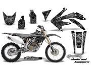 2005 2014 Honda CRF 450X AMRRACING MX Graphics Decal Kit Skulls and Hammers Silver