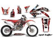 2005 2014 Honda CRF 450X AMRRACING MX Graphics Decal Kit Mad Hatter Red Silver