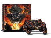 Sony PS4 PlayStation 4 Console Skin plus 2 Controller Skins Firestorm