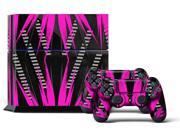 Sony PS4 PlayStation 4 Console Skin plus 2 Controller Skins Nuke Pink