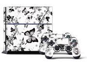 Sony PS4 PlayStation 4 Console Skin plus 2 Controller Skins White Blossoms Butterflies