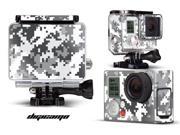 GoPro Hero 3 Camera Case Vinyl Skin Decal Digicamo White