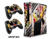 Microsoft Xbox 360 Slim Console Skin plus 2 Controller Skins Ghost Ops