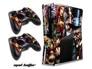 Microsoft Xbox 360 Slim Console Skin plus 2 Controller Skins Mad Hatter