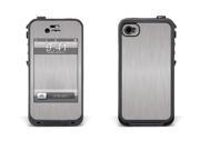Skin for LifeProof Case for Apple iPhone 4 4s Steel