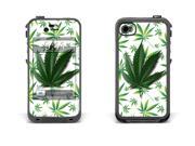 Skin for LifeProof Case for Apple iPhone 4 4s Weeds White