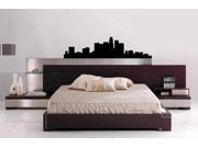 The City of Angels L.A. City Skyline Matte Black Vinyl Wall Decal 50