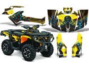 2012 2014 Can Am Outlander SST G2 AMRRACING ATV Graphics Decal Kit Zombie Yellow