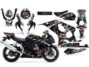 2004 2005 Suzuki GSXR 600^^04 05 GSXR 750 AMRRACING Sport Bike Graphics Decal Kit Mad Hatter Black Silver