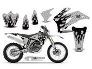 2007 2011 Yamaha WR 250F^^07 11 WR 450F AMRRACING MX Graphics Decal Kit Diamond Flame Black Silver