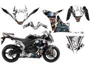 2007 2008 Honda CBR 600R AMRRACING Sport Bike Graphics Decal Kit Mad Hatter Black White