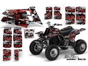 1987 2005 Yamaha Banshee YF 350 AMRRACING ATV Graphics Decal Kit Silverhaze Red