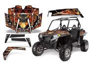 2011 2013 Polaris RZR XP 900 AMRRACING SXS Graphics Decal Kit Firestorm Black