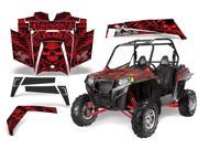 2011 2013 Polaris RZR XP 900 AMRRACING SXS Graphics Decal Kit Skulls and Hammers Red