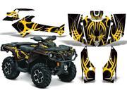 2012 2014 Can Am Outlander SST G2 AMRRACING ATV Graphics Decal Kit Tribe Yellow Black