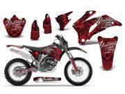 2007 2011 Yamaha WR 250F^^07 11 WR 450F AMRRACING MX Graphics Decal Kit Skulls and Hammers Red