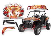 2011 2013 Polaris RZR XP 900 AMRRACING SXS Graphics Decal Kit Jackpot White