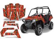 2011 2013 Polaris RZR 800 AMRRACING SXS Graphics Decal Kit Fire Camo Red