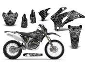 2007 2011 Yamaha WR 250F^^07 11 WR 450F AMRRACING MX Graphics Decal Kit Skulls and Hammers Silver