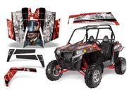 2011 2013 Polaris RZR XP 900 AMRRACING SXS Graphics Decal Kit Mad Hatter Red White