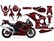 2004 2005 Suzuki GSXR 600^^04 05 GSXR 750 AMRRACING Sport Bike Graphics Decal Kit Skulls and Hammers Red Black