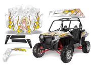 2011 2013 Polaris RZR XP 900 AMRRACING SXS Graphics Decal Kit Motor Head Mandy White