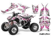 2004 2014 Honda TRX 450R AMRRACING ATV Graphics Decal Kit Skulls N butterflies White Pink